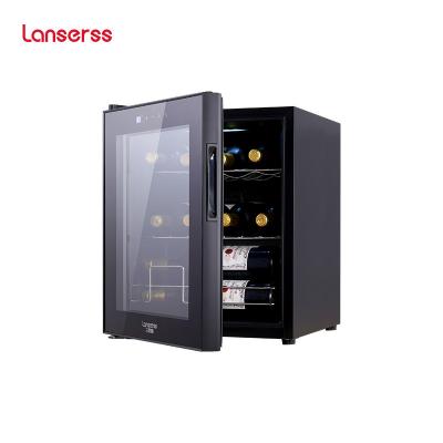 China Hotel Wholesale wine and beverage fridge glass door mini wine bottle cooler fridge for sale