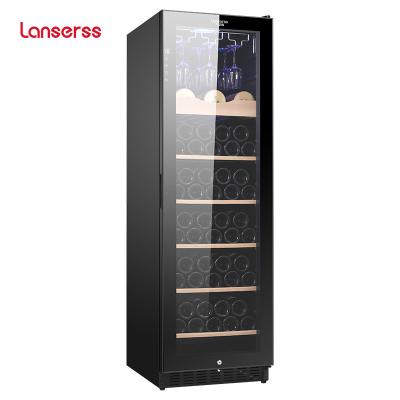 China 101 Bottle Capacity Commercial Wine Fridge Dimensions Counter Size Wine Fridge With Wine Glass for sale