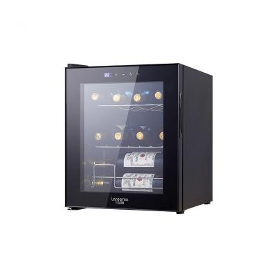 China High Quality Mini Electric Wine Fridge Stainless Steel Refrigerator Bottle LED Light Glass Wine Display Fridge for sale