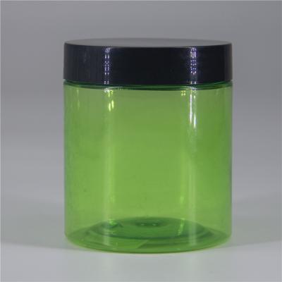 China Food Grade Hot White Lid Clear Plastic Food Pet Jars 8oz 16oz For Food Packaging for sale