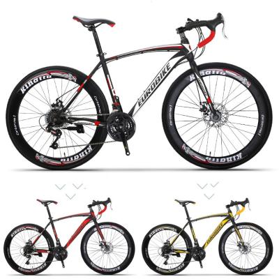 China Fashionable Road Bike 21 Speed ​​54cm Frame 700C 3-Spoke Wheels Road Bicycle Dual Disc Brake Bicycle for sale