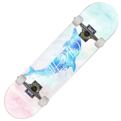 China Custom 7 Pro Skateboard Deck Light Outdoor Activities Northeast Ply 100% Wood Skateboard With Music for sale