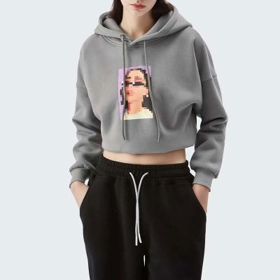 China Custom Plus Size Pullover Hoodies Figure Print Drop Shoulder Sweatshirt Hoodies For Women for sale