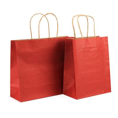 China Recyclable Customized Wholesale Clothing Kraft Paper Bag Shoes Packing Shopping Paper Bag for sale