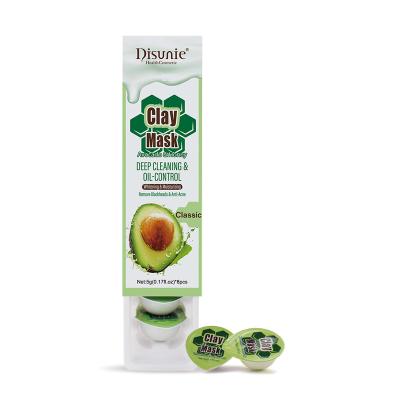 China OEM Natural Deep Cleansing Whitening Mask Avocado Mud Clay Mask Green Blackhead Remove Moisturizer for sale