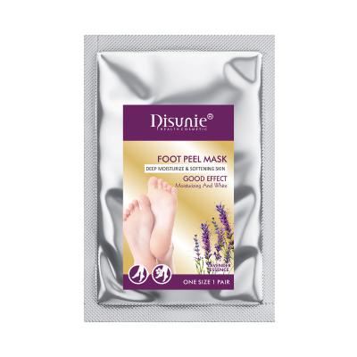 China Foot Desunie Foot Mask Peeling Exfoliating Dead Skin Lavender Organic Removal Foot Mask for sale