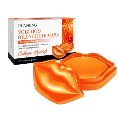 China Line Moisturizer GUANJING Private Label Lip Repair Chapped Hydrate Blood Orange Lip Gel Brightening Mask VC for sale