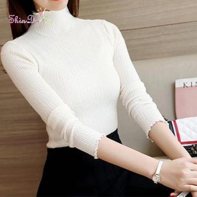 China Attractive Knitted Anti-wrinkle Design For Sexy Women Custom Pullover Sweater for sale