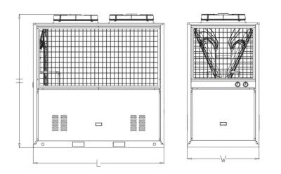 China R22 Medium high temperature semi-hermetic piston air-cooled condensing unit V-type semi-hermetic piston cabinet series for sale