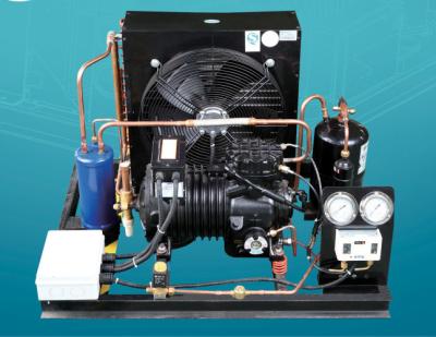 China R22 Medium and high temperature semi-hermetic piston air-cooled condensing unit Open air outlet from side for sale