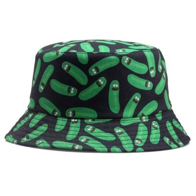 China Custom Picture Fashion Fisherman Bulk Logo Cotton Animal Printed Bucket Hats Full for sale