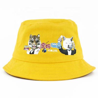 China Bulk High Quality Famous Brand Designer Cotton Image Print Logo Custom Bucket Hats for sale