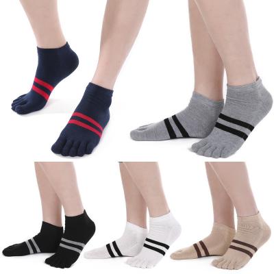 China Other breathable cotton shorts tube with five-toed cross-toe socks anti-beriberi heel men's socks sweat-absorbing five-toed socks Amazo for sale