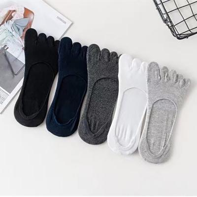 China Factory direct men's breathable five-finger thongs anti-heel business cotton invisible sweat socks summer breathable socks for sale