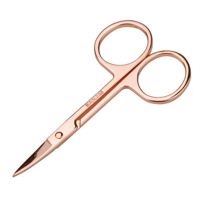 China Chameleon Manicure Scissor For Nail Cuticle Curved Head Eyebrow Scissor Dead Skin Remover Professional Stainless Steel Nail Tool for sale