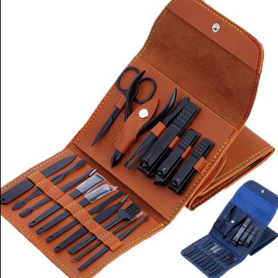 중국 16Pcs PU Leather Manicure Pedicure Set Stainless Steel Pedicure set for man 판매용