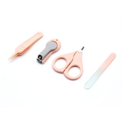 China 4 PCS Mini Infant Nail Clipper Steel Nail Clipper Baby Grooming Kit with Safety Baby Nail Clippers en venta