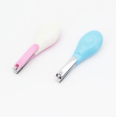 China Fancy Pink Steel Nail Clipper Cute Color Long Grip Safe Round Edge Baby Finger Nail Clipper Cutter à venda