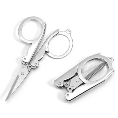 China Portable Small Size Foldable Travel Scissors Traveling Student Stationary Household Safe Eco Friendly for sale