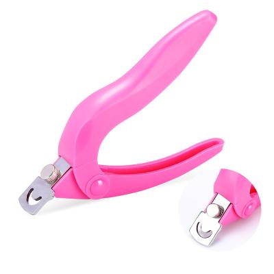 中国 ABS Pink Cuticle Nail Clipper Acrylic Gel Steel Nail Clipper False Nail Art Clipper With Catching Chamber 販売のため