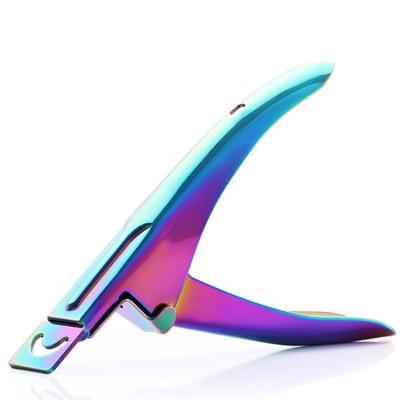 China Steel Nail Clipper Cuticle Nail Clipper Colorful Stainless Steel Acrylic False Nail Tip Clipper for sale