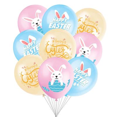 China Modern Easter Egg Bunny Latex Balloon Set Happy Easter Balloon Letter Banner Easter Party Decoration for sale