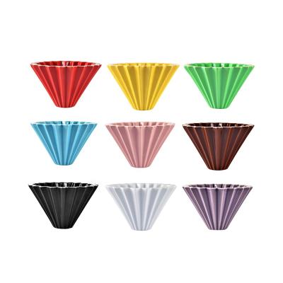 China Sustainable Coffee Tools Colorful Ceramic Dripper Creative Coffee Filter Cup Pour Over Coffee Dripper for sale