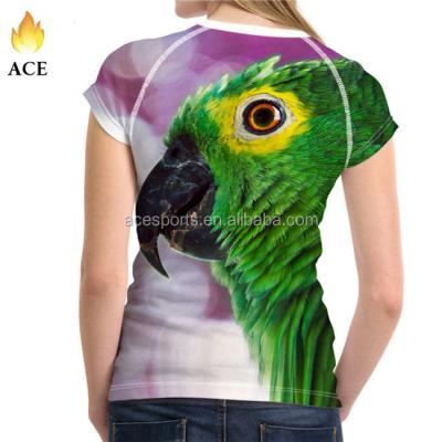 China Anti-pilling Customized New Feeling Cheap Wholesale 3d Image T-shirt With Bird Anti-pilling T-shirt for sale