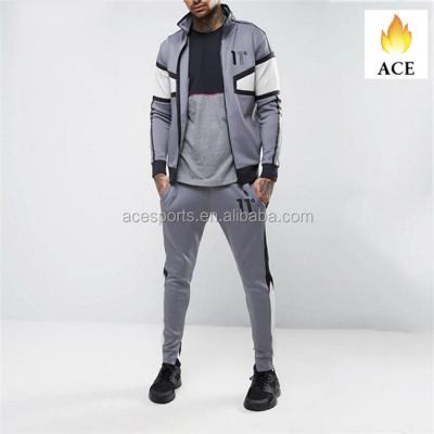 China Cheap custom gym pain slim /winter fit tracksuit antibacterial sport training men ,gym tracksuit for sale