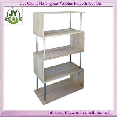 China Eco - Friendly Detachable Wood Book Shelves Unit , Wood Shelf Wooden Frames Knock Down Modern Furniture for sale