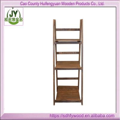 China Staircase Plant Sustainable Decorative Floral Ladder In Flower Antique Wooden Shelf Design Wooden Ladder for sale