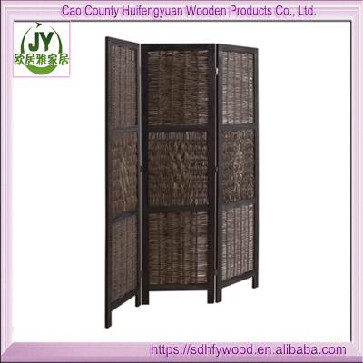 China China Bedroom Privacy Wood Folding Screen, Wicker Room Divider, Home Decoration Folding Screen for sale