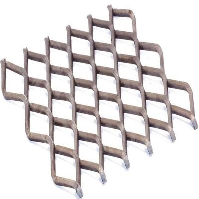 China Plain Weave Stainless Steel Flatten Grille Expanded Wire Mesh Perforated Metal Mesh Flat Plate for sale