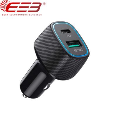 China Mobile Phone BEB USB C Car Charger 2 Port 36W Port 36W Car Adapter Power Supply USB C Type C and QC3.0 Compatible with iPhone 12 Pro PD Max Car Charger for sale