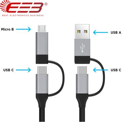 China BEB Aluminum Connector for Samsung Wholesale Multi USB Charger Cable Adapter Connector with Type-C/Micro USB Compatible with Android Devices for sale