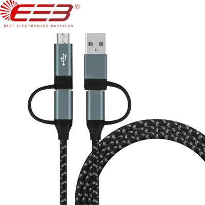 China Aluminum Connector BEB Type C Cable 2Amps Multi Charging Fast Charge 4 In 1 Type C Cable CE FCC RoHS Certified for sale