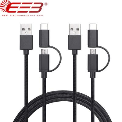 China Mobile Phone BEB USB Cable 2 In 1 Type C Micro USB Fast Type A To C Wire Cable Charging Cord For Samsung Galaxy S9, Note 8, S8 Plus, LG V30 G6 for sale