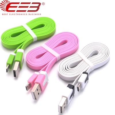 China Mobile Phone BEB Noodle Shape Micro USB Charger Cable For Android Charging Cable For Samsung Galaxy S7 S6 J7, PS4 Hot Sale for sale