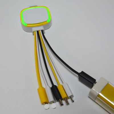 China MP3/MP4 player light up new promotion gift key chain USB cable 3 in 1 charging cable for sale