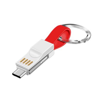 China MP3/MP4 Player 3 in 1 Portable Magnetic USB Cable Mini Keychain 2A Fast Charging Cable for Type C Lighting Micro Data Sync Charger Cable for sale