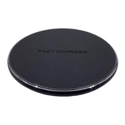 China Metal Charging Stand 15W 10W Qi Universal Leather Desktop Wireless Phone Charger Mobile Phone Charging Stand for sale