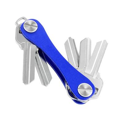 China Custom Aluminum Innovative Function Mental Aluminum Blue Customized Logo Key Chain for sale