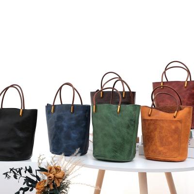 China PORTABLE New Fashion Tote Crossbody Bag Vintage Leather Custom Handbag for Women Factory Wholesale for sale