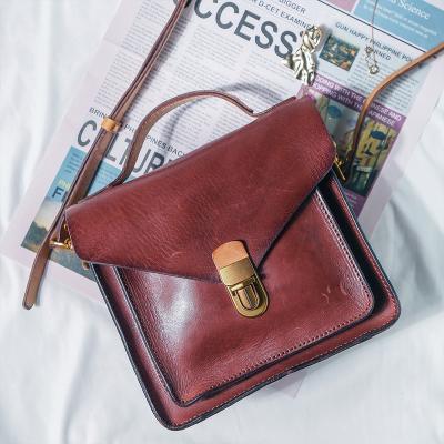 China High Quality Custom Vegetable Tanned Large Messenger Bags 2023 Fashionable Leather Handbag For Shoulder Bag Women for sale