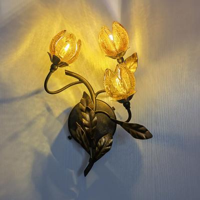 China Modern 3 Flowers Wall Sconce Lamp, Bathroom Wall Sconces, Bedroom Blossom Wall Light,  Living Room Wall Light, Home Hotel Wall Lamp for sale