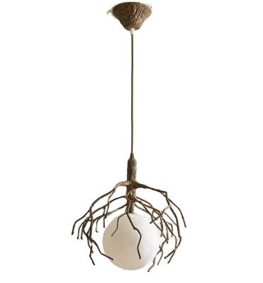 China Modern Creative Resin Tree Twig Moon Hanging Pendant Chandelier Light Tree Branch Living Room Bedroom LED Ceiling Lamp for sale