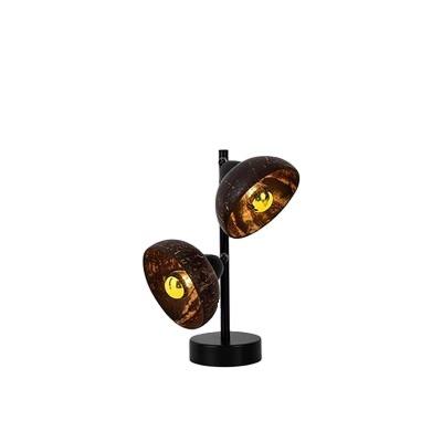 China Modern Dimmable Vintage Coconut Bedroom Bedside Reading Desk Light LED Table Lamp for sale