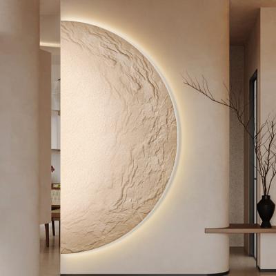 China Modern Backlight Moon Wall Painting Decor, Illuminated Semi-Circle Wall Painting Art,  Moon Wall Light Decoration for sale