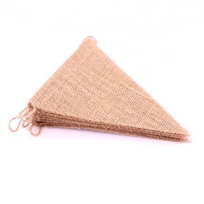 China DIY Festival Bunting Birthday Decorations Kit Triangle Flag Custom Blank Burlap Flags Banner Decorative Bunting for sale