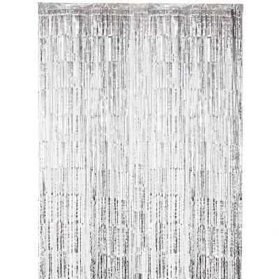 China DIY 1m x 2m Metallic Booth Tinsel Foil Fringe Curtains Photo Props Birthday Wedding Bridal Shower Engagement Bachelorete Baby Shower for sale